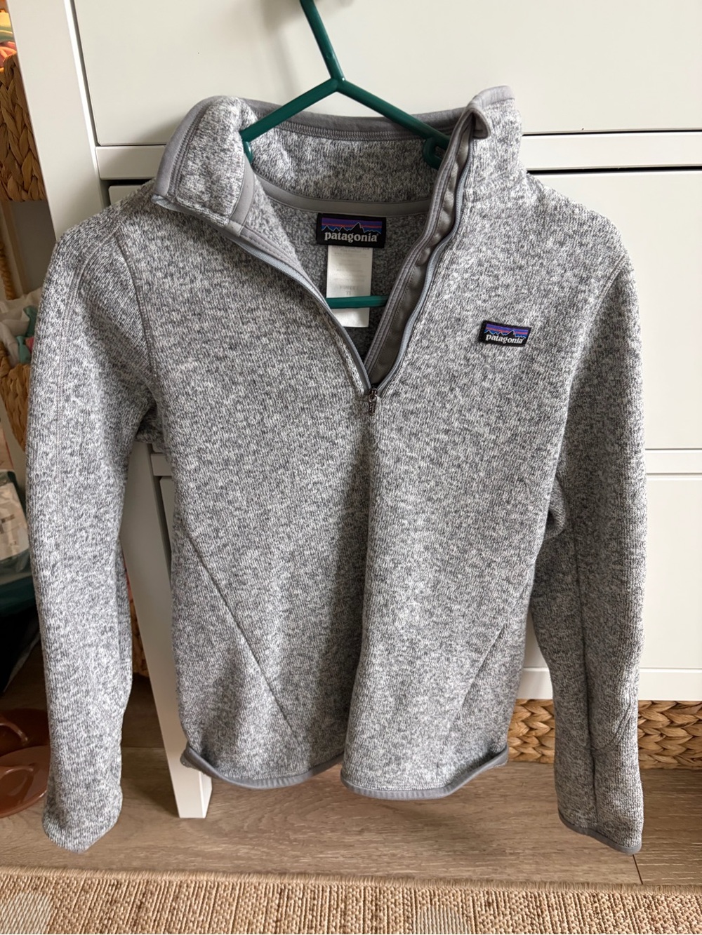 Patagonia Gray Heather Half-Zip Turtleneck Sweater